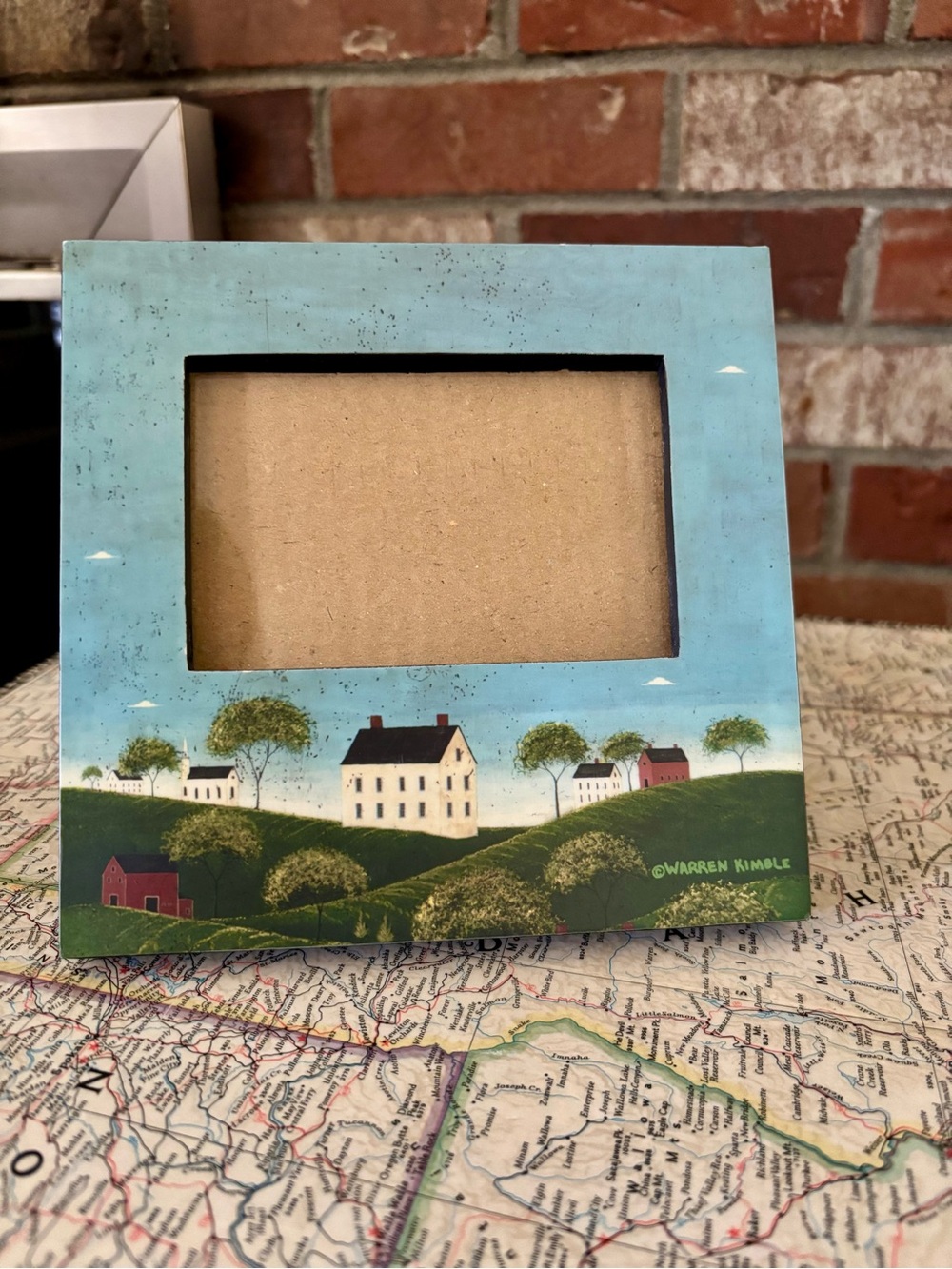 Warren Kimble Collectible Rolling
Hills countryside folk art picture frame